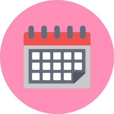 Takvim. Web simgesi vektör illüstrasyonu