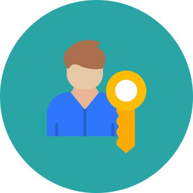 Anahtar. Web simgesi basit illüstrasyon