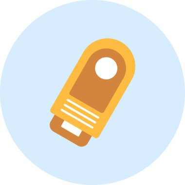 Kapı kilidi simgesi düz biçimli