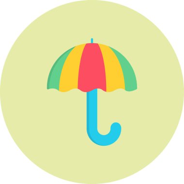 Şemsiye. Web simgesi basit illüstrasyon