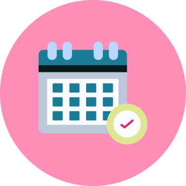 Takvim. Web simgesi basit illüstrasyon