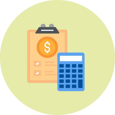 hesap makinesi düz vektör simgesi