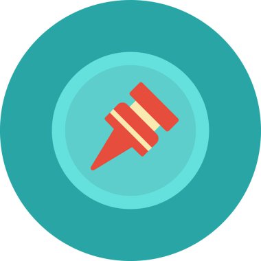 PIN düz vektör simgesi