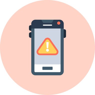 düz biçimli mobil uyarı simgesi