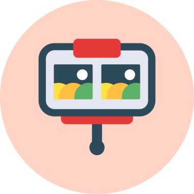 kamera düz vektör simgesi