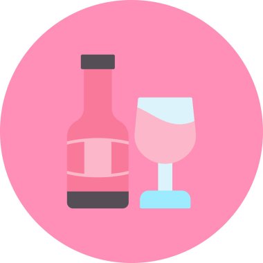 alkol cam ikonu düz stil