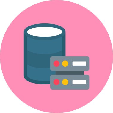 veritabanı. Web simgesi basit illüstrasyon