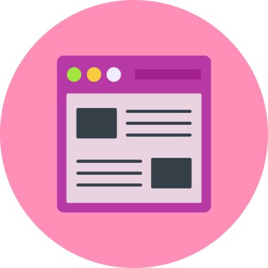 Web arayüzü simgesi, vektör illüstrasyonu