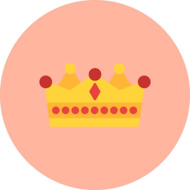 Taç. Web simgesi basit illüstrasyon