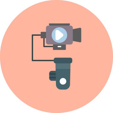 Şeffaf bir arkaplanda kamera vektör çizimi. Birinci kalite semboller. Vektör çizgisi konsept ve grafik tasarımı için düz.