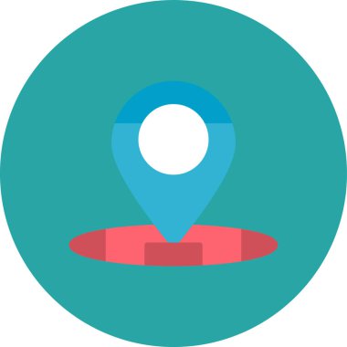 Konum Pin Düz Vektör Simgesi