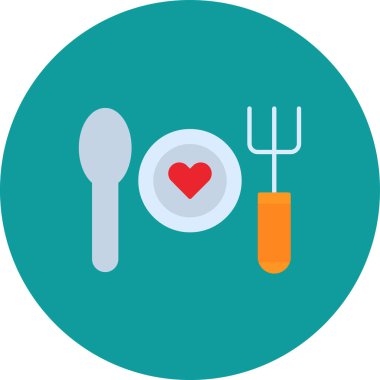 Çatal bıçak Düz Vektör Simgesi