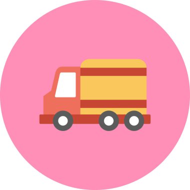 kamyon simgesi, vektör illüstrasyonu