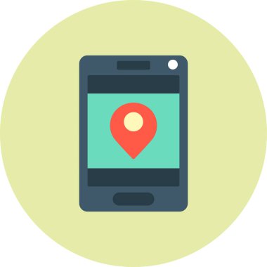 gps konum simgesi rozet biçiminde