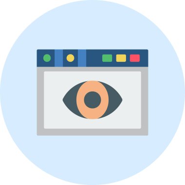 Göz Düz Vektör Simgesi