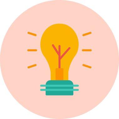 ampul simgesi vektör illüstrasyonu