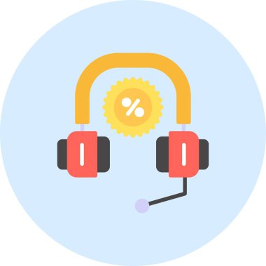 Kulaklık. Web simgesi basit illüstrasyon