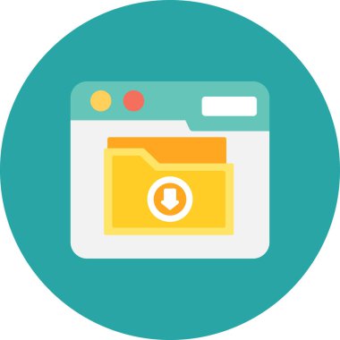 Web düz simgesi, dizin simgesinin vektör illüstrasyonu