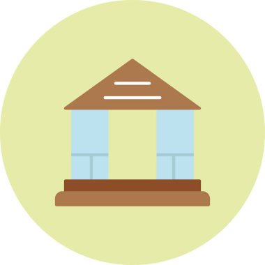 Banka binası. Basit resimleme