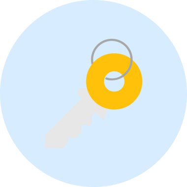 Sarı anahtarın vektör illüstrasyonu