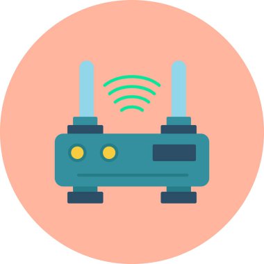 Kablosuz. Web simgesi basit illüstrasyon