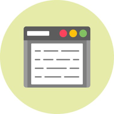 Tarayıcı web sayfası simgesi düz biçimli