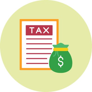 vergi saati tasarımı, vektör basit tasarımı