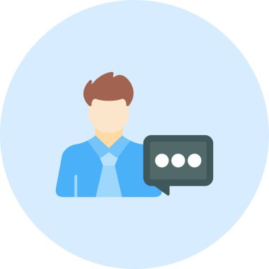 Müşteri vektörü düz renk simgesi