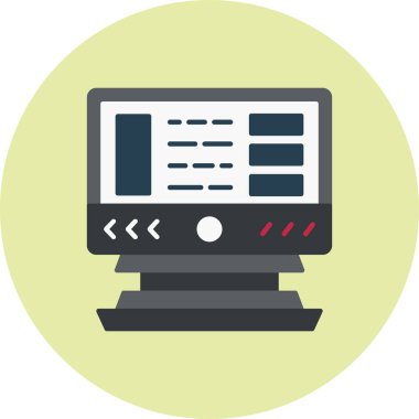 bilgisayar izleme simgesi, vektör illüstrasyonu