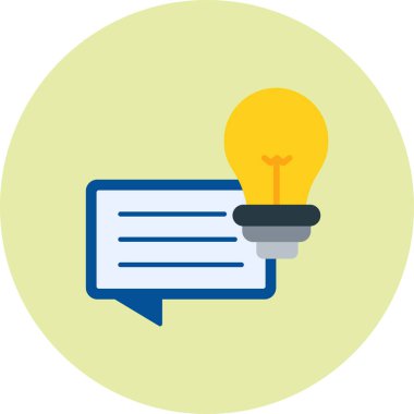 Bir ampul simgesinin vektör illüstrasyonu