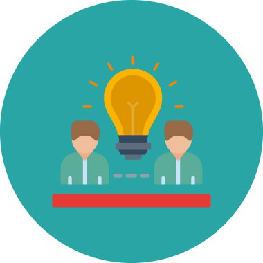 iş insanlar düz simgesi