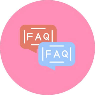 faq web simgesi vektör illüstrasyonu