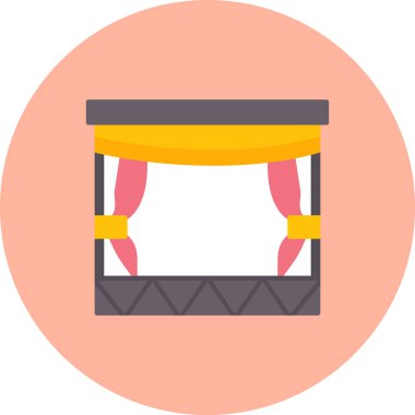 karnaval maskesi web simgesi basit illüstrasyon