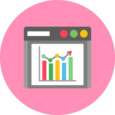 Analiz düz vektör simgesi