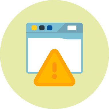 uyarı düz vektör simgesi