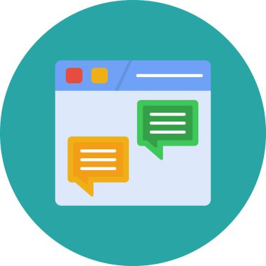 Konuş. Web simgesi basit illüstrasyon