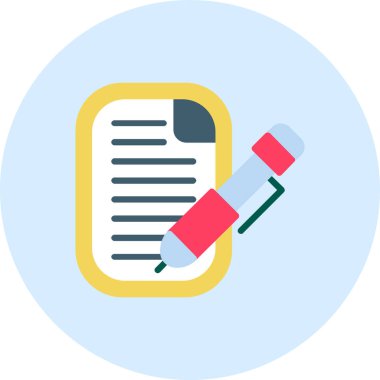 Kalem. Web simgesi basit illüstrasyon