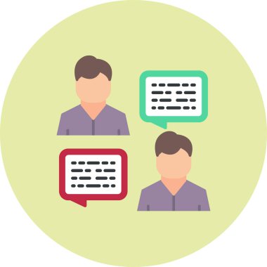 Düz insan ikonu. vektör illüstrasyonu