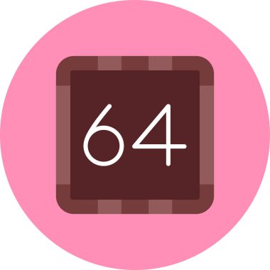 Çikolata parçacıklı simge, basit vektör illüstrasyonu