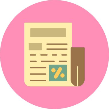 Belge. Web simgesi basit illüstrasyon