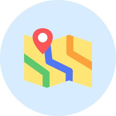 konum haritası simgesi düz biçimli