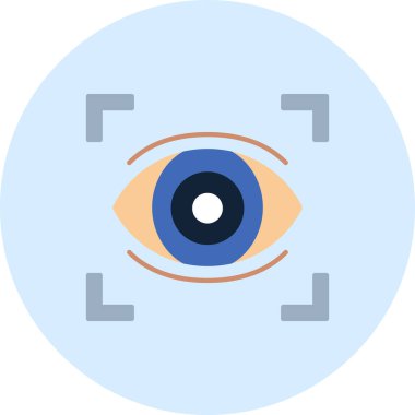 Göz. Web simgesi basit illüstrasyon