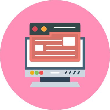 dizüstü bilgisayar web simgesi düz biçimli