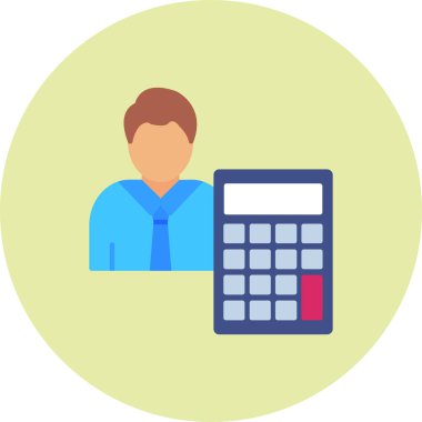 İş adamı ikonu vektörü. düz resimleme