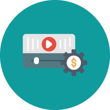 para yönetimi para ve dolar için düz simge