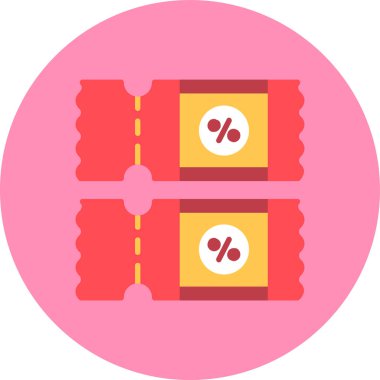 Düz stil indirimli yüzde indirim simgesi