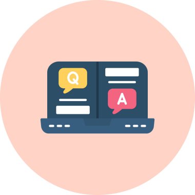 çevrimiçi vektör düz renk simgesi