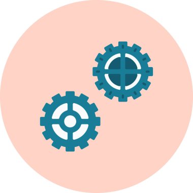 Dişliler. Web simgesi basit illüstrasyon