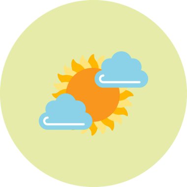 güneş vektör simgesi, vektör basit tasarım