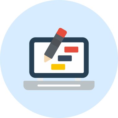 Dizüstü bilgisayar için düz web simgesi